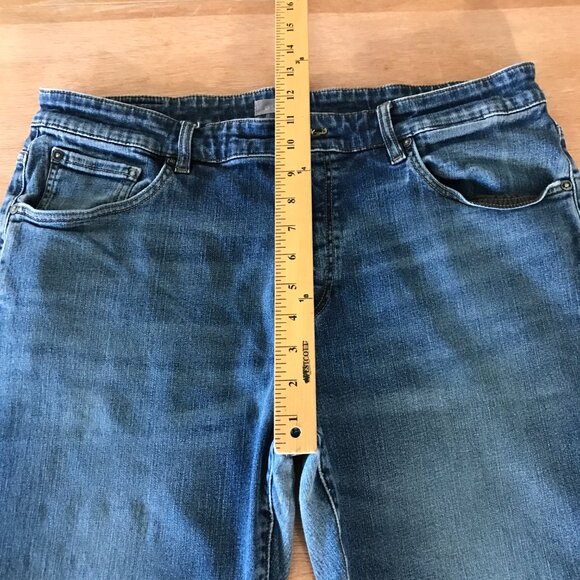 DL1961 Avery Straight Jeans Men 38x34 Blue Mid Rise Medium Wash Distressed 16800 - Picture 9 of 13